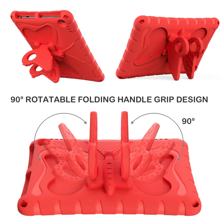 For Amazon Kindle Fire HD10 2021/2023 Butterfly Bracket EVA Shockproof Tablet Case(Red) - Amazon by PMC TechLife | Online Shopping South Africa | PMC TechLife | Buy Now Pay Later Mobicred