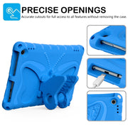 For Amazon Kindle Fire HD10 2021/2023 Butterfly Bracket EVA Shockproof Tablet Case(Blue)
