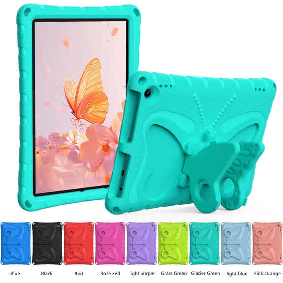 For Amazon Kindle Fire HD10 2021/2023 Butterfly Bracket EVA Shockproof Tablet Case(Mint Green)