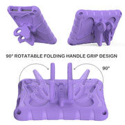 For Amazon Kindle Fire HD7 2022 Butterfly Bracket EVA Shockproof Tablet Case(Light Purple)