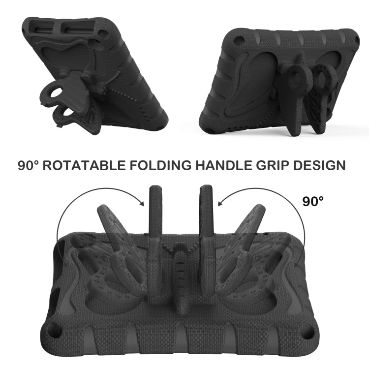 For Amazon Kindle Fire HD7 2022 Butterfly Bracket EVA Shockproof Tablet Case(Black) - Amazon by PMC TechLife | Online Shopping South Africa | PMC TechLife | Buy Now Pay Later Mobicred