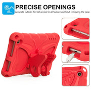 For Amazon Kindle Fire HD7 2022 Butterfly Bracket EVA Shockproof Tablet Case(Red)
