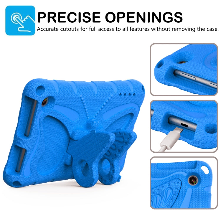 For Amazon Kindle Fire HD7 2022 Butterfly Bracket EVA Shockproof Tablet Case(Blue) - Amazon by PMC TechLife | Online Shopping South Africa | PMC TechLife | Buy Now Pay Later Mobicred
