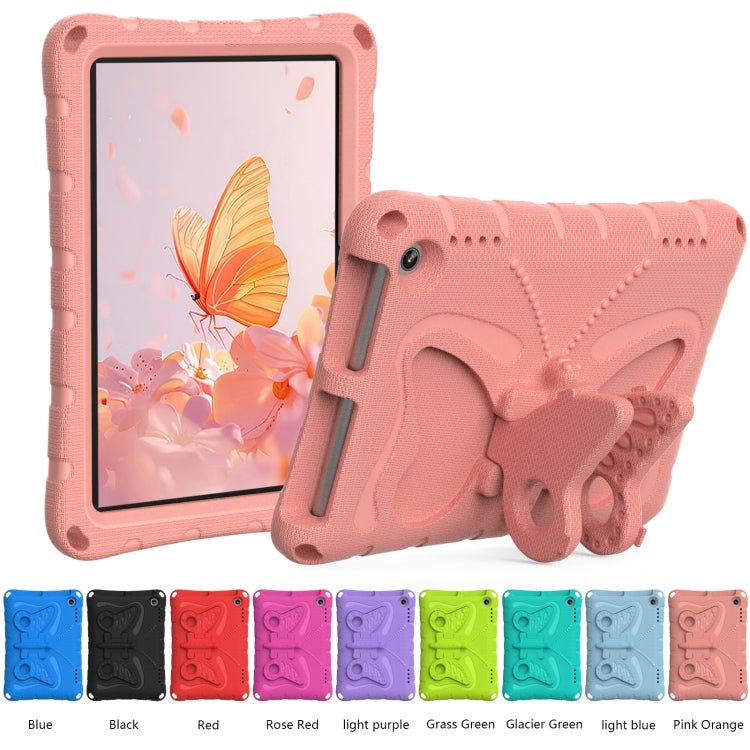 For Amazon Kindle Fire HD8 /8 Plus 2020/2022 Butterfly Bracket EVA Shockproof Tablet Case(Pink Orange) - Amazon by PMC TechLife | Online Shopping South Africa | PMC TechLife | Buy Now Pay Later Mobicred