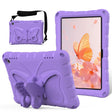 For Amazon Kindle Fire HD8 /8 Plus 2020/2022 Butterfly Bracket EVA Shockproof Tablet Case(Light Purple) - Amazon by PMC TechLife | Online Shopping South Africa | PMC TechLife | Buy Now Pay Later Mobicred