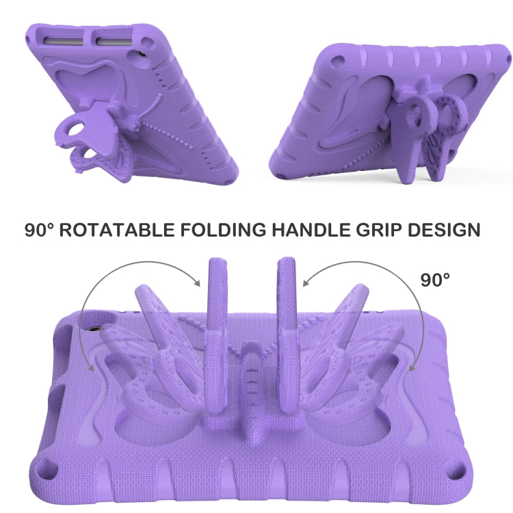 For Amazon Kindle Fire HD8 /8 Plus 2020/2022 Butterfly Bracket EVA Shockproof Tablet Case(Light Purple) - Amazon by PMC TechLife | Online Shopping South Africa | PMC TechLife | Buy Now Pay Later Mobicred