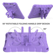 For Amazon Kindle Fire HD8 /8 Plus 2020/2022 Butterfly Bracket EVA Shockproof Tablet Case(Light Purple)