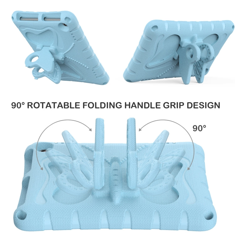 For Amazon Kindle Fire HD8 /8 Plus 2020/2022 Butterfly Bracket EVA Shockproof Tablet Case(Light Blue) - Amazon by PMC TechLife | Online Shopping South Africa | PMC TechLife | Buy Now Pay Later Mobicred