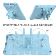 For Amazon Kindle Fire HD8 /8 Plus 2020/2022 Butterfly Bracket EVA Shockproof Tablet Case(Light Blue)
