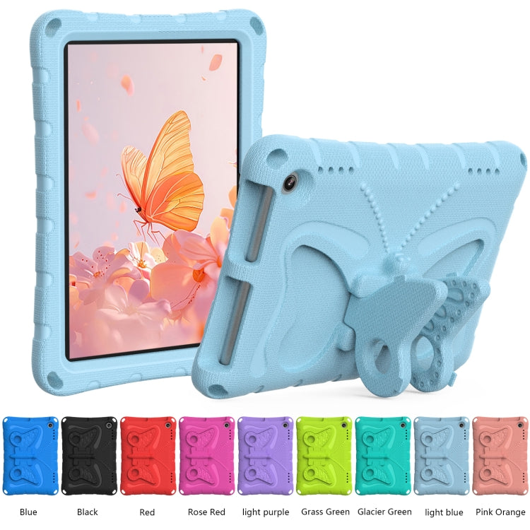 For Amazon Kindle Fire HD8 /8 Plus 2020/2022 Butterfly Bracket EVA Shockproof Tablet Case(Light Blue) - Amazon by PMC TechLife | Online Shopping South Africa | PMC TechLife | Buy Now Pay Later Mobicred