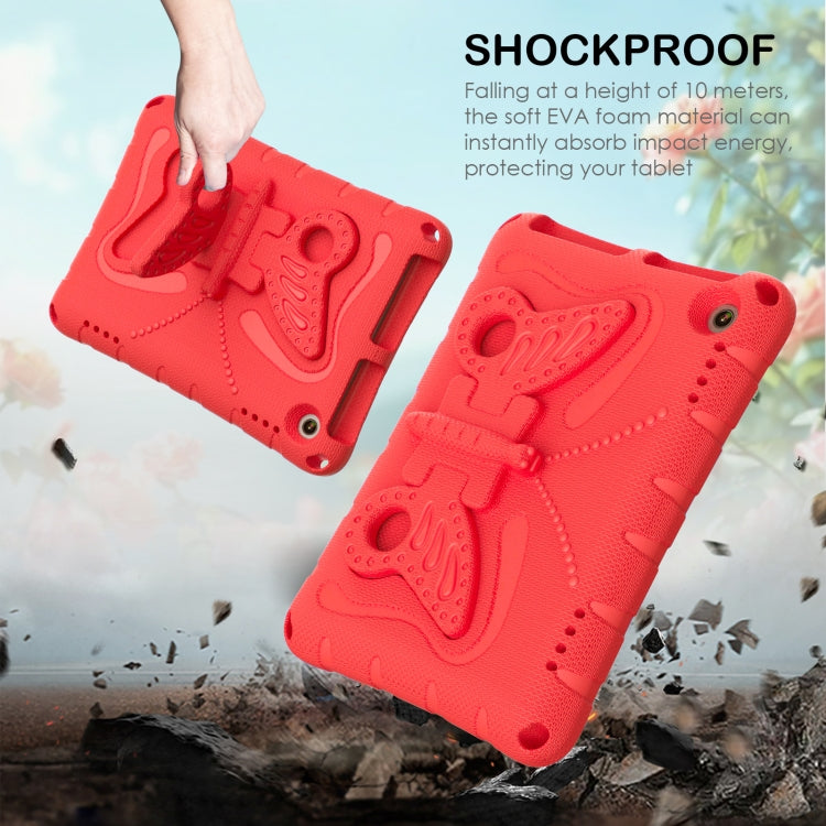 For Amazon Kindle Fire HD8 /8 Plus 2020/2022 Butterfly Bracket EVA Shockproof Tablet Case(Red) - Amazon by PMC TechLife | Online Shopping South Africa | PMC TechLife | Buy Now Pay Later Mobicred