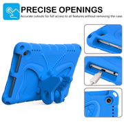 For Amazon Kindle Fire HD8 /8 Plus 2020/2022 Butterfly Bracket EVA Shockproof Tablet Case(Blue)