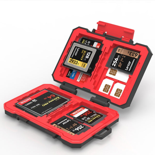 Desiontal SD / TF / XQD / CF / SIM / TF Storage Card Memory Card Organizer Outdoor Portable Water-resistant Box