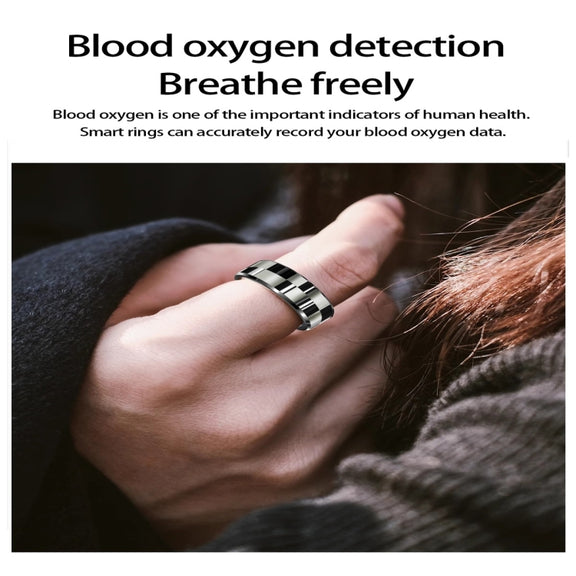 R9 SIZE 9 Smart Ring, Support Wellness Tracking / Gesture Control / Somatosensory Games(Black)
