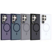 For Samsung Galaxy S25+ 5G Transparent TPU Hybrid PC Magsafe Phone Case(Blue)