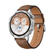 For Huawei Watch GT 5 Pro 46mm Silver Buckle Genuine Leather Watch Band(Brown) - free shipping - PMC TechLife - Order now!