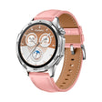 For Huawei Watch GT 5 Pro 46mm Silver Buckle Genuine Leather Watch Band(Pink) - free shipping - PMC TechLife - Order now!