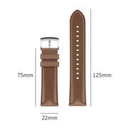 For Huawei Watch GT 5 Pro 46mm Silver Buckle Genuine Leather Watch Band(Pink)