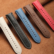 For Huawei Watch GT 5 Pro 46mm Silver Buckle Genuine Leather Watch Band(Brown)