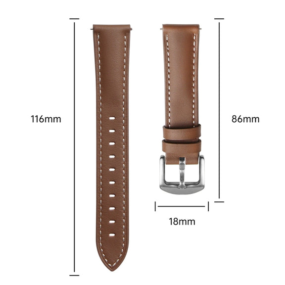 For Huawei Watch GT 5 41mm Women Silver Buckle Genuine Leather Watch Band(Pink)