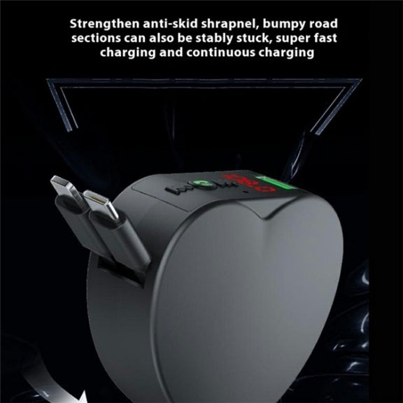 Y2 With Type-C Retractable Cables Car Bluetooth MP3 Player Hands-Free Call Adapter