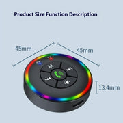 Q10 With Colorful Lamp 2-in-1 Bluetooth 5.3 Wireless Transmitter / Receiver MP3 Player Adapter
