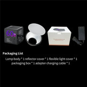 C60R 60W RGB Stage Lamp Professional Video Photography COB Fill Light With 8 Batteries, Plug:US Plug