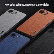 For iPhone 16e Tree Bark Leather Shockproof Phone Case(Grey)
