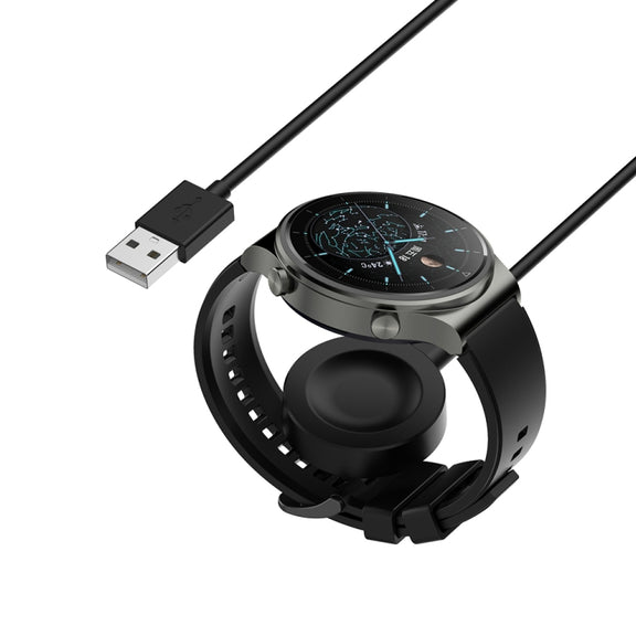 For Huawei Watch GT5 46mm USB Interface Split Type Smart Watch Charging Cable, Length: 1m(Black)