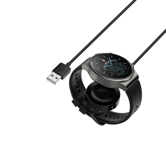 For Huawei Watch GT5 46mm USB Interface Integrated Smart Watch Charging Cable, Length: 1m(Black)