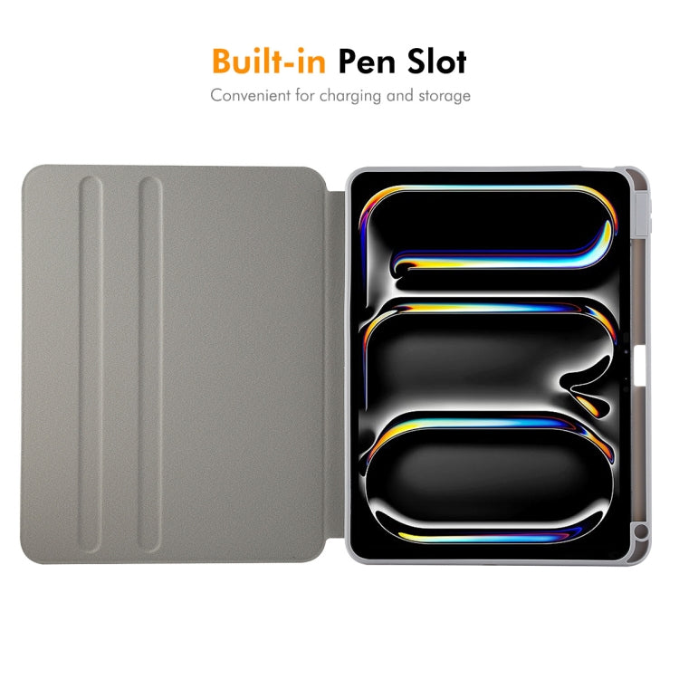 For iPad Pro 11 2024 ENKAY 360 Rotation TPU Leather Smart Tablet Case with Pen Slot(Light Blue)