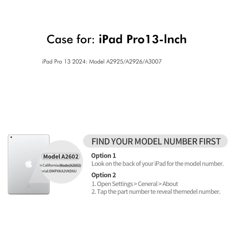 For iPad Pro 13 2024 ENKAY 360 Rotation TPU Leather Smart Tablet Case with Pen Slot(Grey) - free shipping - PMC Jewellery - Order now!