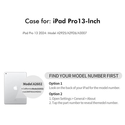For iPad Pro 13 2024 ENKAY 360 Rotation TPU Leather Smart Tablet Case with Pen Slot(Grey) - free shipping - PMC Jewellery - Order now!