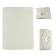 For iPad Air / Air 2 / 9.7 2017 / 2018 ENKAY 360 Rotation TPU Leather Smart Tablet Case with Pen Slot(Beige)