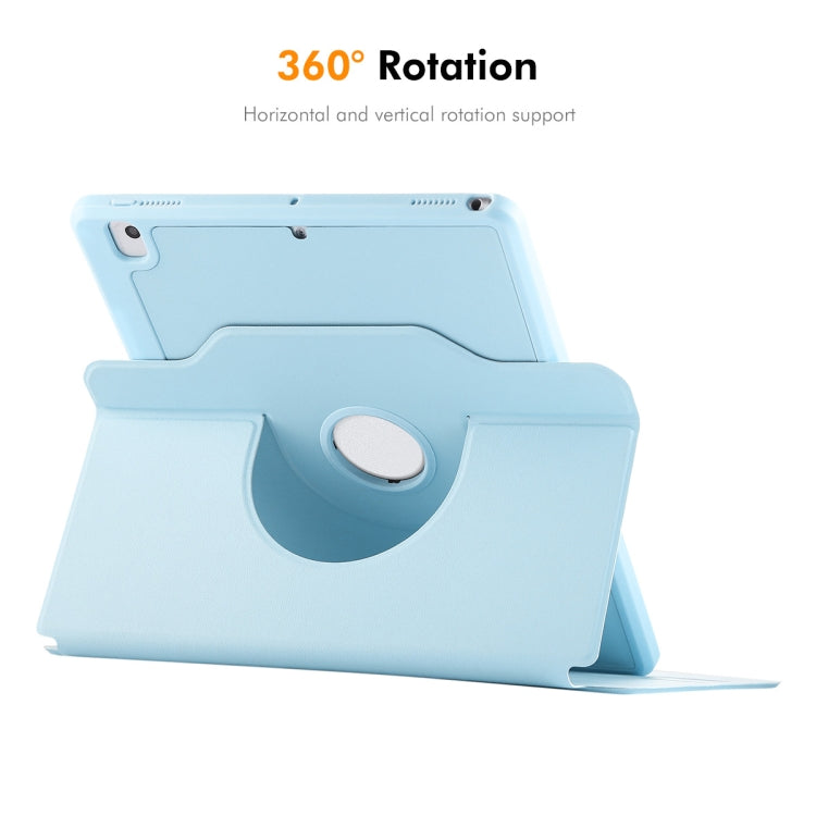 For iPad Air 10.5 / Pro 10.5 / 10.2 ENKAY 360 Rotation TPU Leather Smart Tablet Case with Pen Slot(Pink)