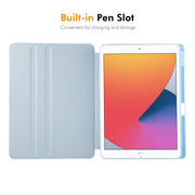 For iPad Air 10.5 / Pro 10.5 / 10.2 ENKAY 360 Rotation TPU Leather Smart Tablet Case with Pen Slot(Black)