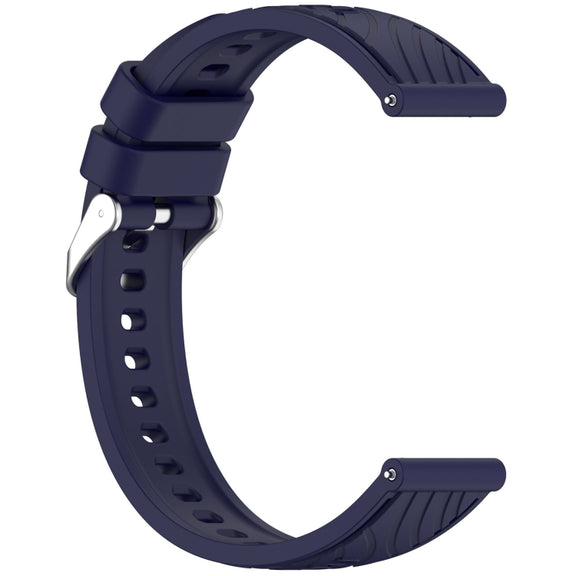 For Huawei Watch GT 5 Pro 42mm Line Texture Quick Release Silicone Watch Band(Original Blue)