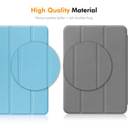 For Redmi Pad SE 4G 8.7 ENKAY Tri-fold Custer Texture Leather Smart Tablet Case(Dark Green)