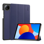 For Redmi Pad SE 4G 8.7 ENKAY Tri-fold Custer Texture Leather Smart Tablet Case(Dark Blue)