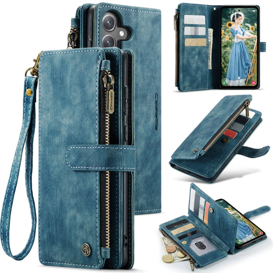 For Samsung Galaxy S24 FE 5G CaseMe C30 Card Slots Zipper Wallet Leather Phone Case(Blue) - free shipping - PMC Jewellery - Order now!