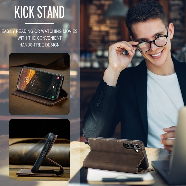 For Samsung Galaxy S24 FE 5G CaseMe 013 Multifunctional Horizontal Flip Leather Phone Case(Coffee) - free shipping - PMC Jewellery - Order now!
