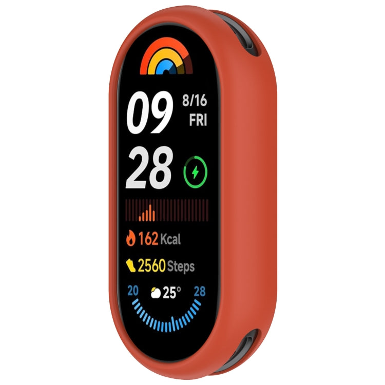For Xiaomi Smart Band 9 NFC Glossy Surface Silicone Watch Protective Case(Original Red) - Watch Cases by PMC TechLife | Online Shopping South Africa | PMC TechLife | Buy Now Pay Later Mobicred