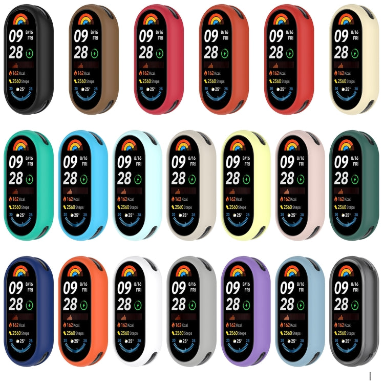 For Xiaomi Smart Band 9 NFC Glossy Surface Silicone Watch Protective Case(Original Red)