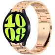 For Samsung Galaxy Watch 6  40 / 44mm Three Beads Button Quick Release Metal Watch Band(Rose Gold) - free shipping - PMC TechLife - Order now!