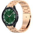 For Samsung Galaxy Watch 6 Classic 43 / 47mm Three Beads Button Quick Release Metal Watch Band(Rose Gold) - free shipping - PMC TechLife - Order now!
