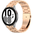 For Samsung Galaxy Watch 4 40 / 44mm Three Beads Button Quick Release Metal Watch Band(Rose Gold) - free shipping - PMC TechLife - Order now!