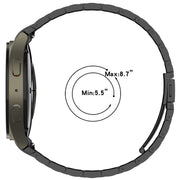 For Samsung Galaxy Watch FE 40mm Three Beads Button Quick Release Metal Watch Band(Silver)