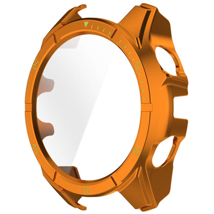 For Garmin Fenix 8 AMOLED 51mm Tempered Glass Film Integrated PC Watch Case(Orange Green) - free shipping - PMC Jewellery - Order now!