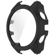 For Garmin Fenix 8 AMOLED 51mm Tempered Glass Film Integrated PC Watch Case(Black Blue)