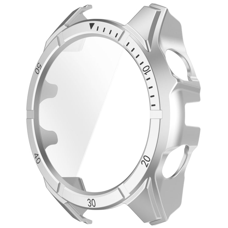 For Garmin Fenix 8 AMOLED 51mm Tempered Glass Film Integrated PC Watch Case(Silver Black) - free shipping - PMC Jewellery - Order now!